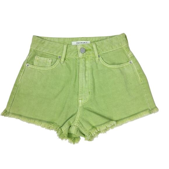 PACSUN Lime Green Festival Shorts Statement Piece! Size 22 New - Picture 1 of 8